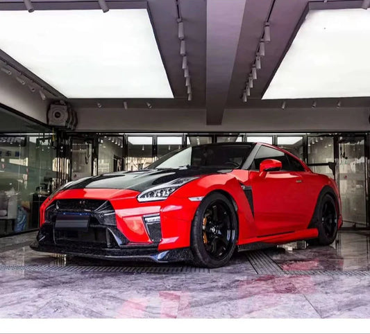 Nissan GT-R R35 - VRS Style Carbon Fiber Front Bumper w/ Front Lip