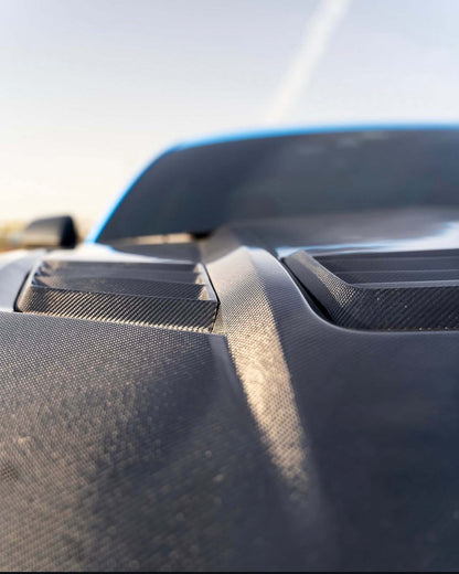 Ford Mustang S650 (2024+) - Shelby Style Real Carbon Fiber Hood