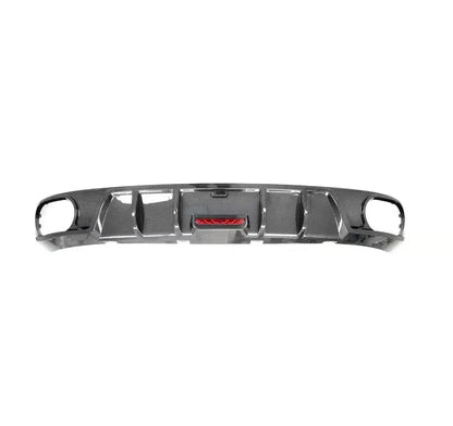 Audi Q8 (2020+) - Prepreg Carbon Fiber Rear Diffuser with LED Brake Light