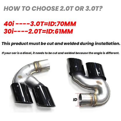BMW X5 X6 X7 G05 G06 G07 - Carbon Fiber Quad Exhaust Tips