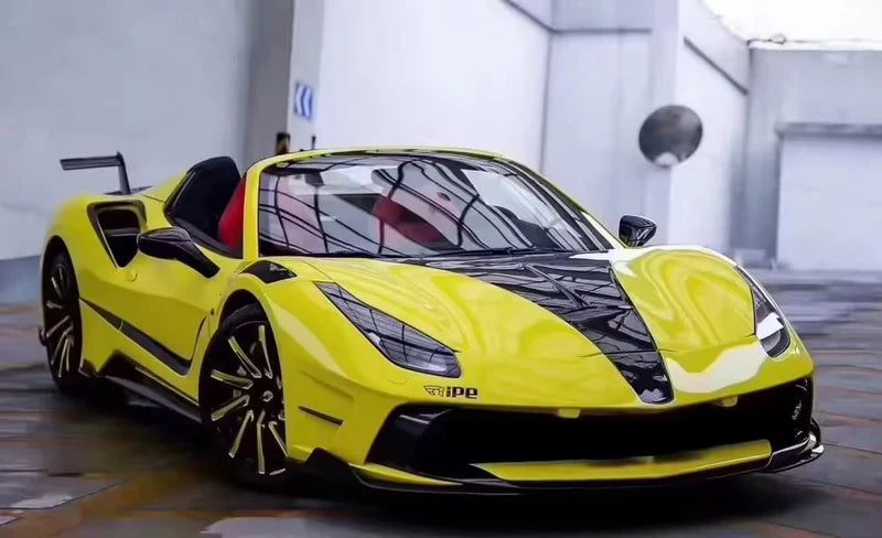 Ferrari 488 GTB 2015-2018 - M Style Carbon Fiber Aerodynamic Full Body Kit