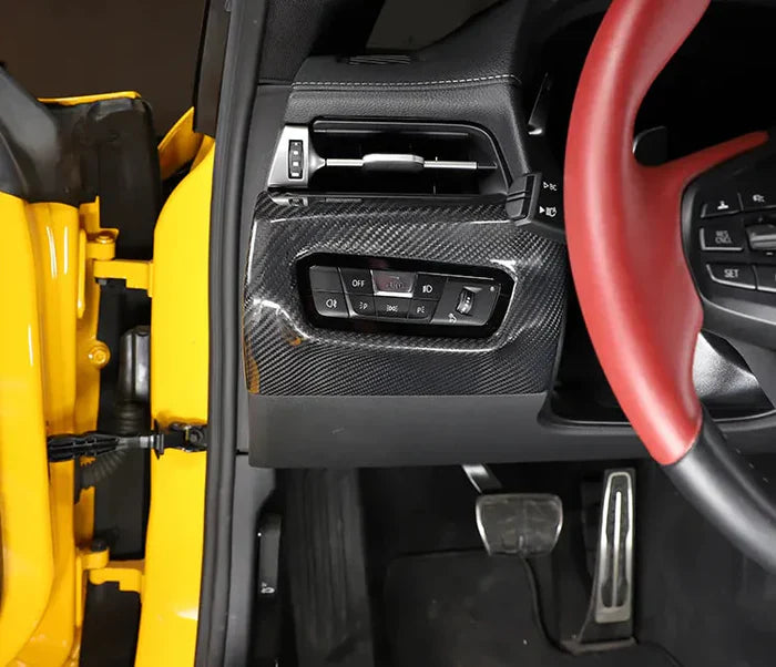 Toyota A90 Supra – Carbon Fiber Headlight Switch Cover