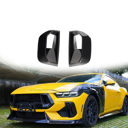 Ford Mustang S650 GT Coupe (2024+) - Carbon Fiber Front Bumper Air Vent Trim Covers