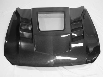 Ford Mustang S650 (2024+) - Carbon Fiber Transparent Style Hood with Glass