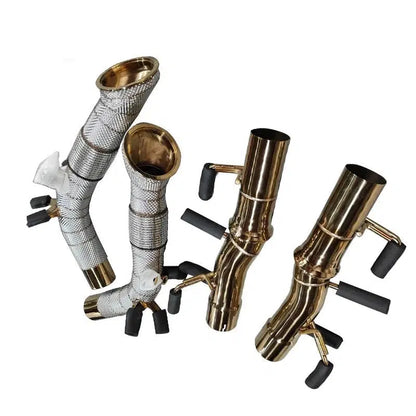 Ferrari SF90 – Catless Downpipes (Primary & Secondary) with Heat Shields