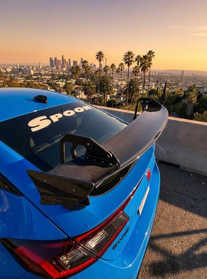 Honda Civic FL5 11th Gen Type R - Carbon Fiber Rear Trunk Swan Neck Wing
