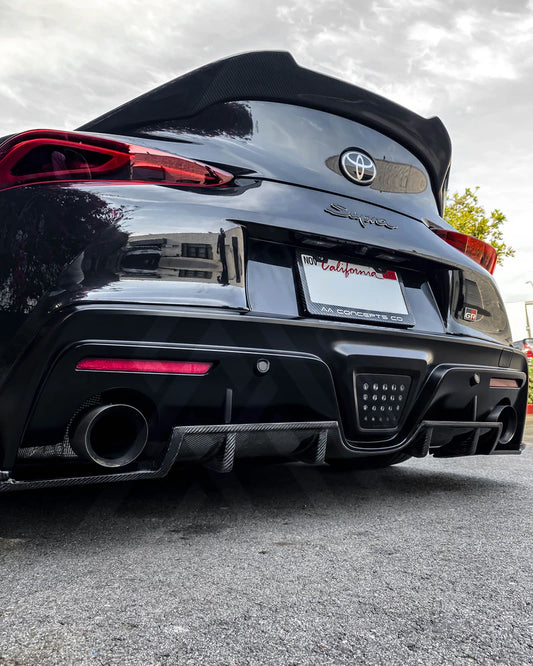 Toyota A90 Supra – V Style Carbon Fiber Rear Diffuser
