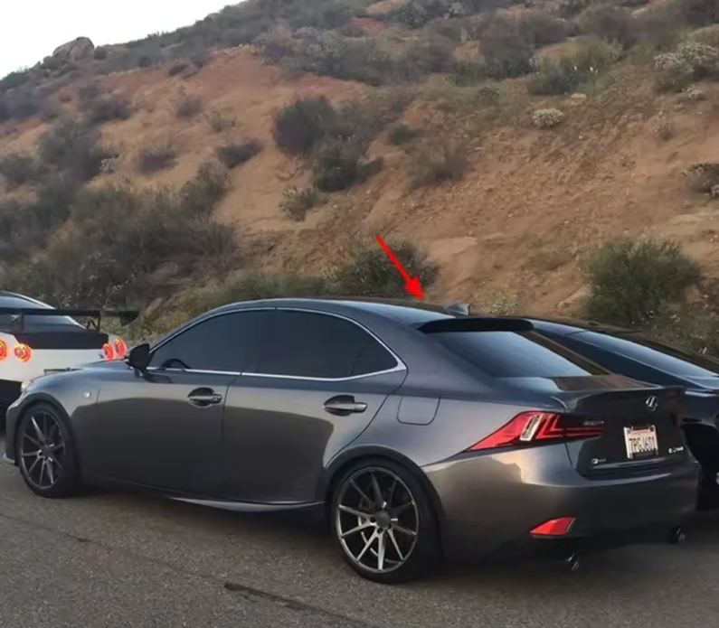 Lexus IS300 / IS350 (2014–2020) - Carbon Fiber Rear Window Roof Visor Spoiler