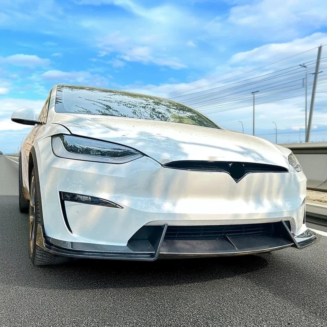 Tesla Model X – 3pc Carbon Fiber Front Lip