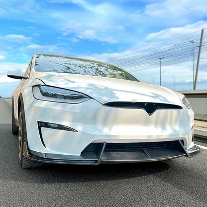 Tesla Model X – 3pc Carbon Fiber Front Lip