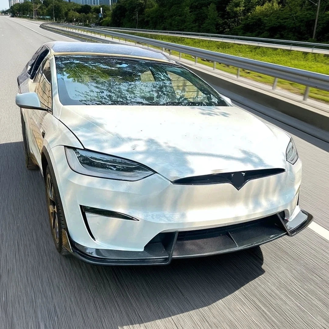 Tesla Model X – 3pc Carbon Fiber Front Lip