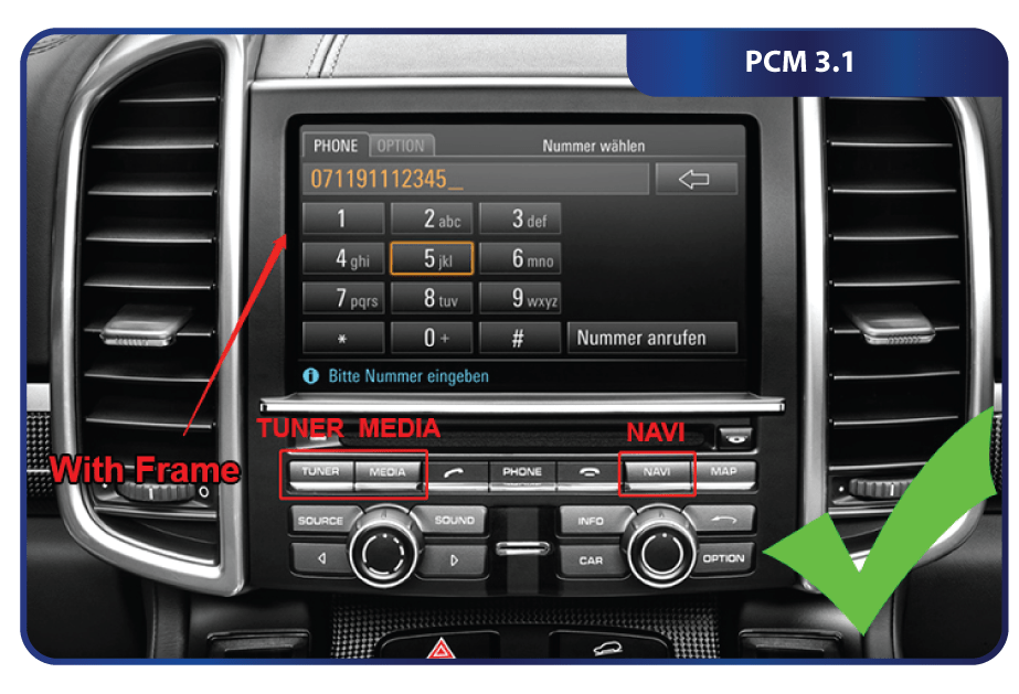 Porsche Cayman 981 - Wireless Apple CarPlay & Android Auto Interface