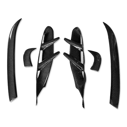 Porsche Taycan - Carbon Fiber Headlight Trim Frame Covers