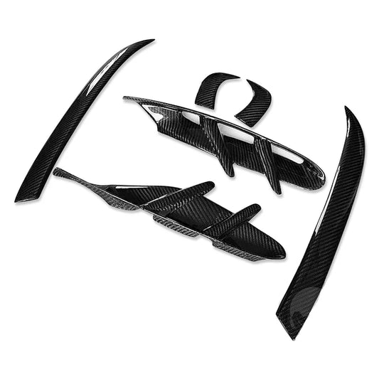 Porsche Taycan - Carbon Fiber Headlight Trim Frame Covers