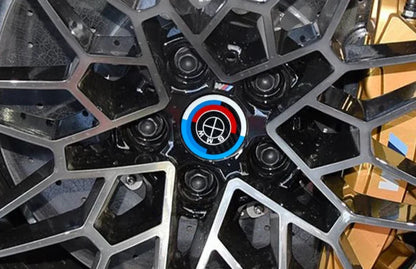 BMW Roundel & Hub Cap Replacement Set (7-Piece) - Carbon Fiber 50th Anniversary M Heritage