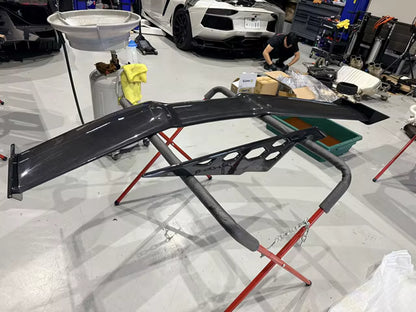 Lamborghini Revuelto – DK Style Carbon Fiber Rear Engine Plate & Wing