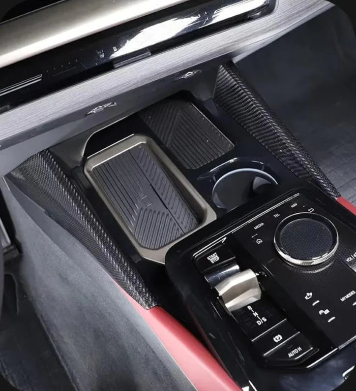 BMW i5 G60 / 5 Series G60 (2024–2025) - Carbon Fiber Center Console Side Panel Interior Trim