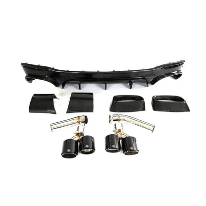 Mercedes-Benz C167 GLE Coupe GLE350/GLE450/GLE53/GLE63 AMG (2020–2025) – Carbon Fiber Rear Diffuser with Exhaust Tips
