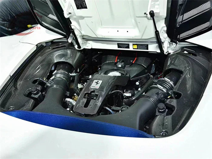 Ferrari 488 GTB Spider - Dry Carbon Fiber Engine Bay Cover Set
