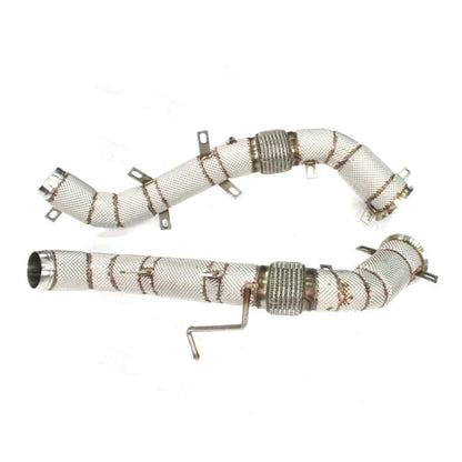 McLaren 570S / 570GT – High-Performance Race Downpipes (Full Cat-Less with Heat Shield)