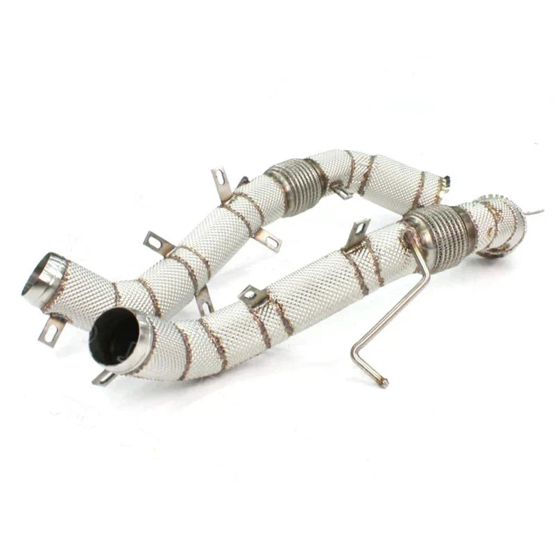 McLaren 570S / 570GT – High-Performance Race Downpipes (Full Cat-Less with Heat Shield)