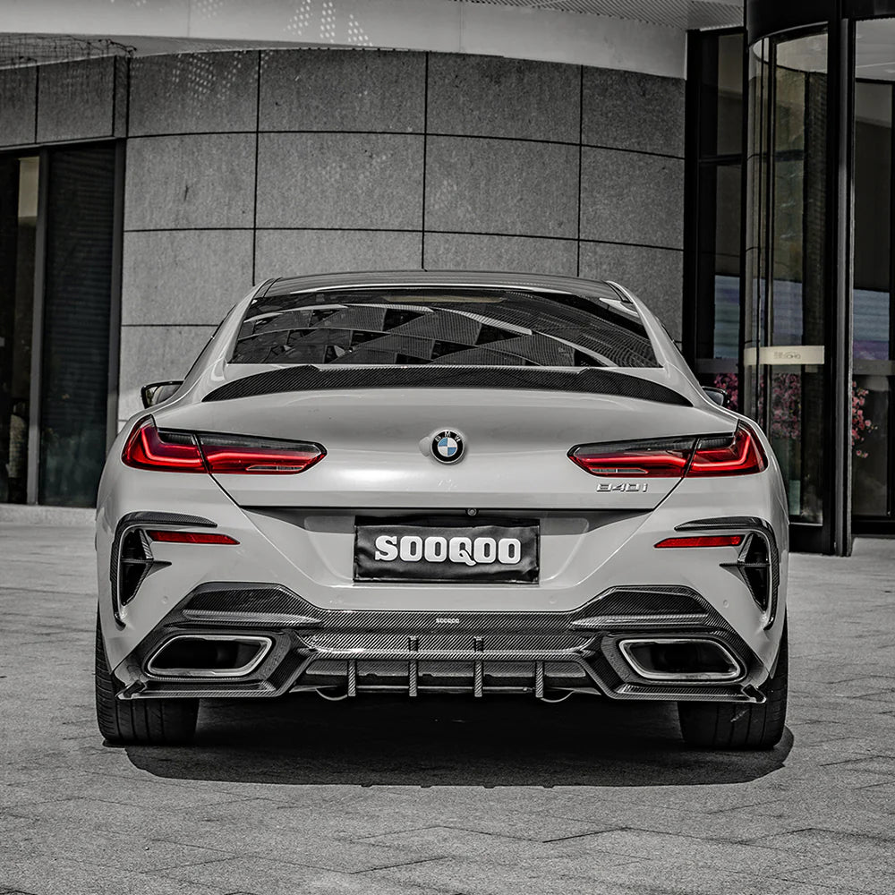 BMW 8 Series G16 Gran Coupe - SOOQOO Prepreg Carbon Fiber Rear Diffuser