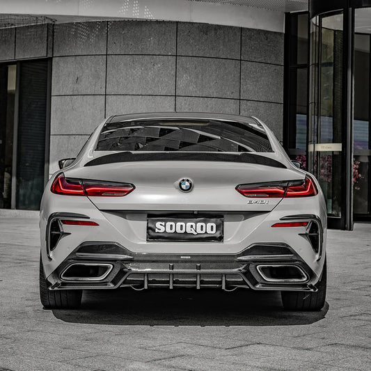 BMW 8 Series G16 Gran Coupe - SOOQOO Prepreg Carbon Fiber Rear Diffuser