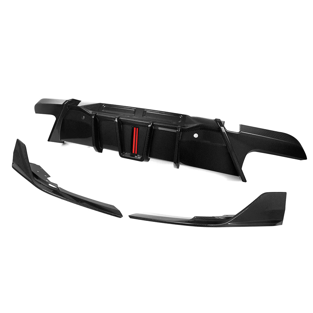 BMW X6M F96 - SOOQOO Prepreg Carbon Fiber Rear Diffuser w/ Brake Light