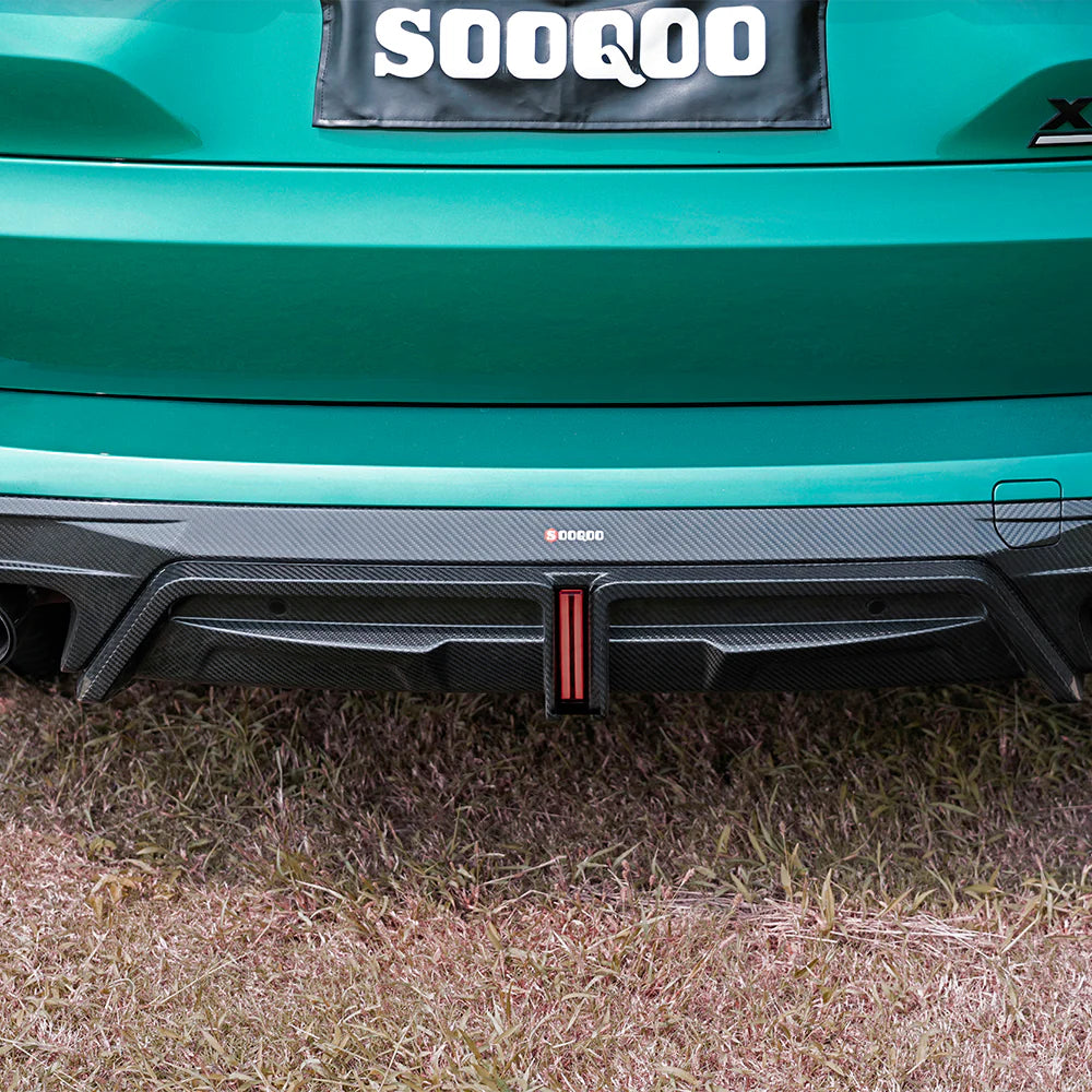 BMW X5M F95 - SOOQOO Prepreg Carbon Fiber Rear Diffuser w/ Brake Light