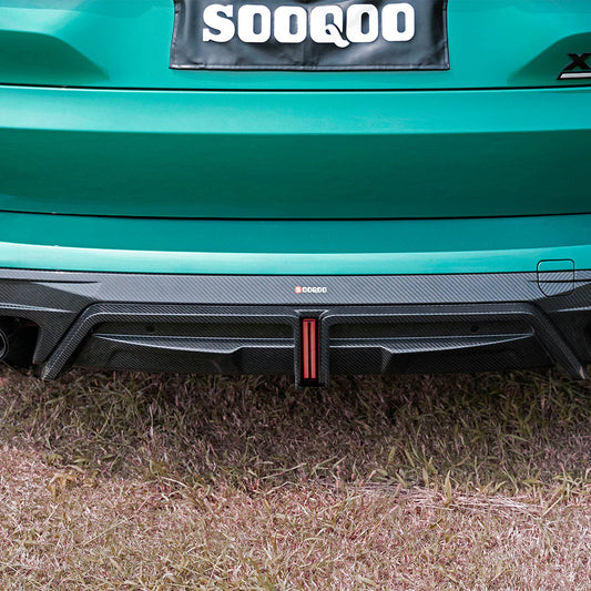 BMW X5M F95 - SOOQOO Prepreg Carbon Fiber Rear Diffuser w/ Brake Light