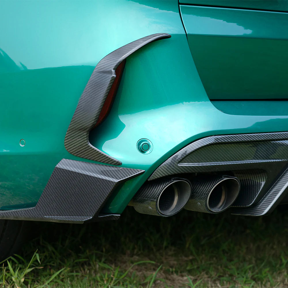 BMW X5M F95 LCI - SOOQOO Prepreg Carbon Fiber Rear Bumper Insert