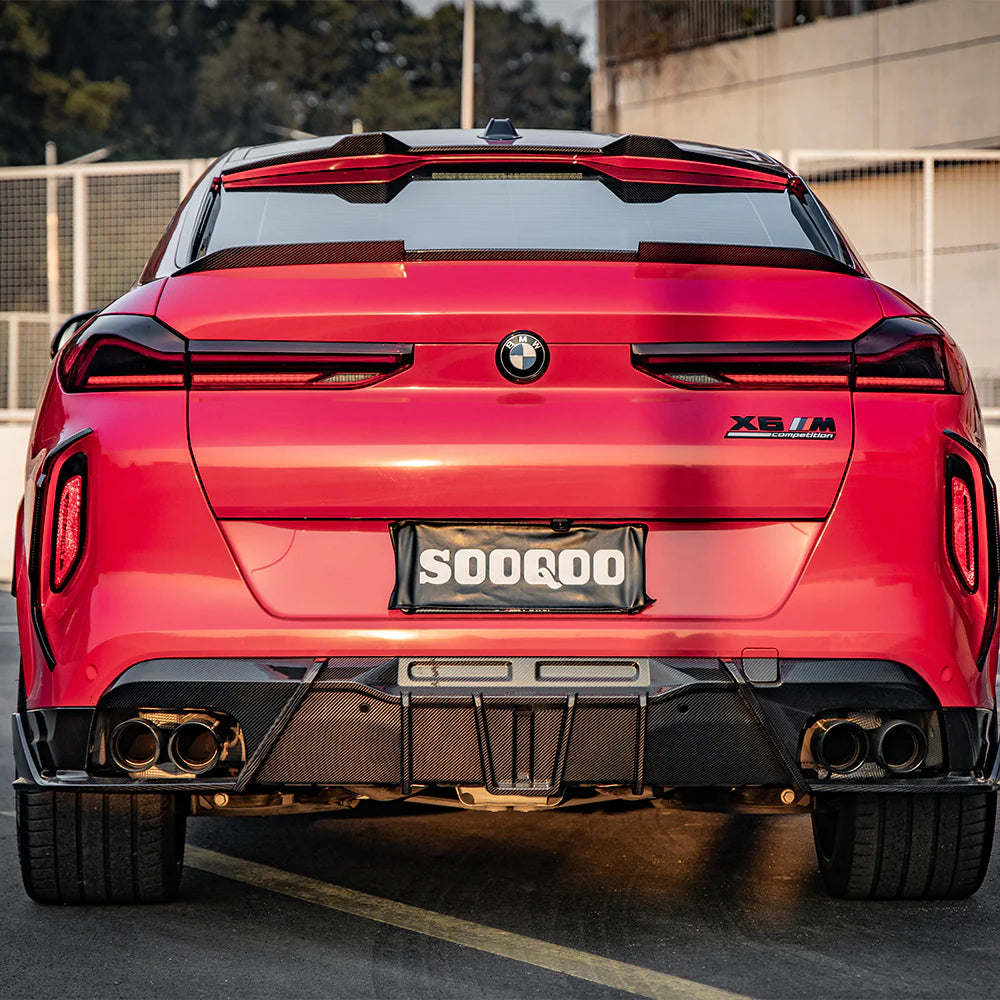 BMW X6M F96 - SOOQOO Prepreg Carbon Fiber Top Spoiler