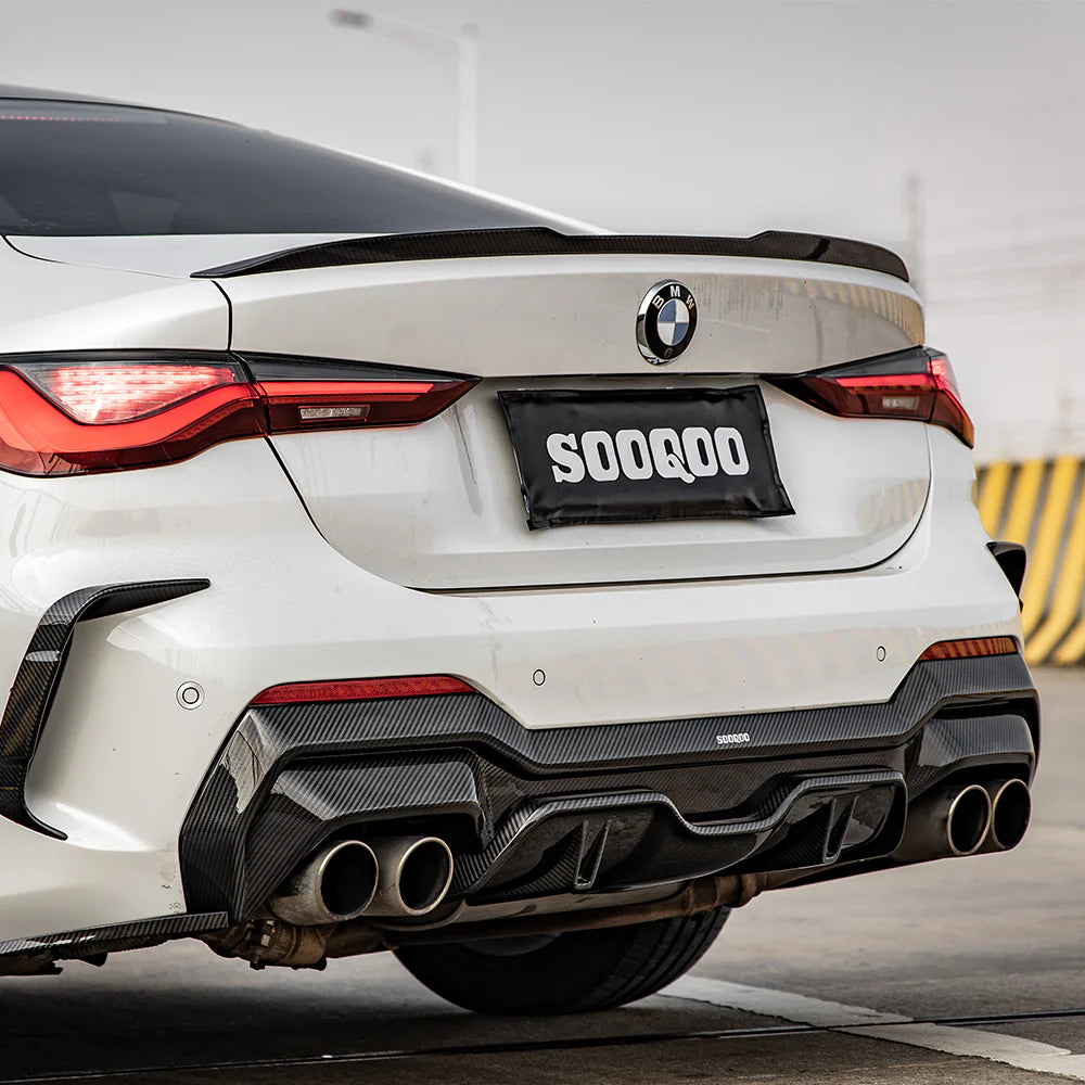 BMW 4 Series G22/G23 - SOOQOO Prepreg Carbon Fiber Rear Diffuser