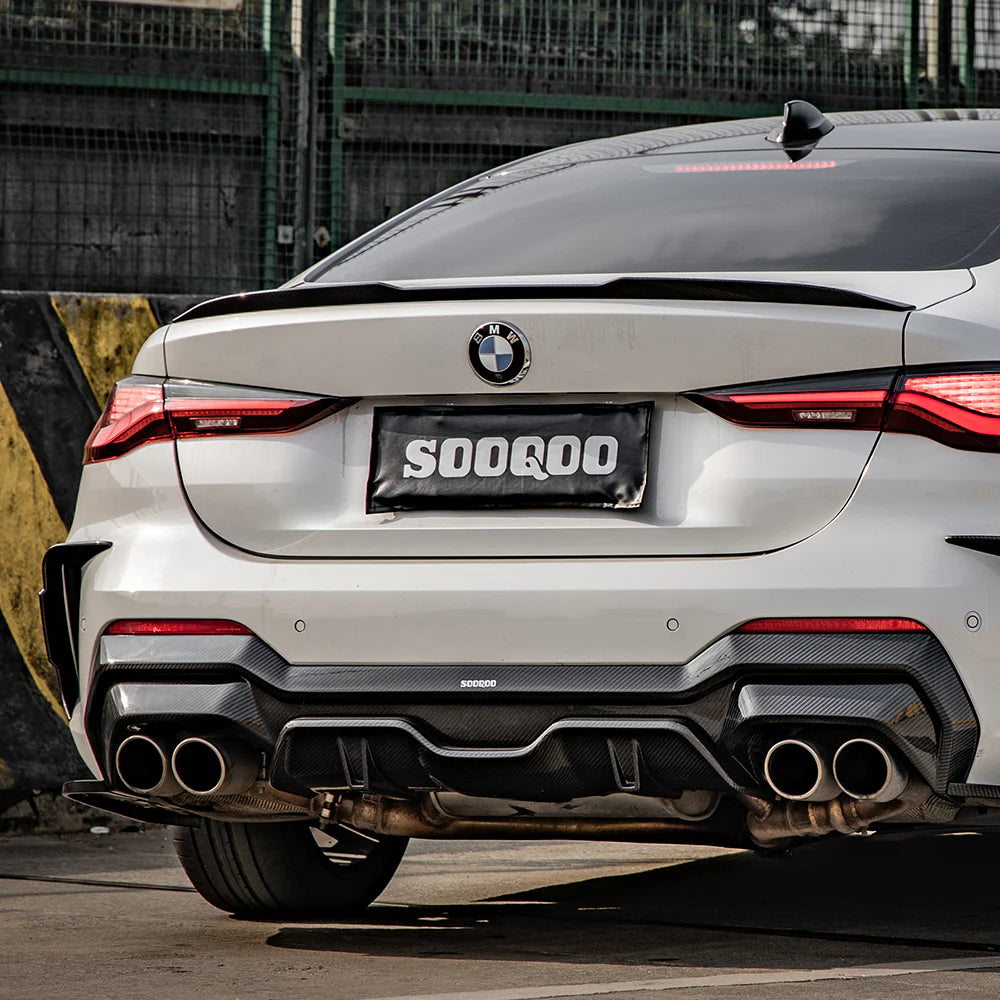 BMW 4 Series G22/G23 - SOOQOO Prepreg Carbon Fiber Rear Diffuser