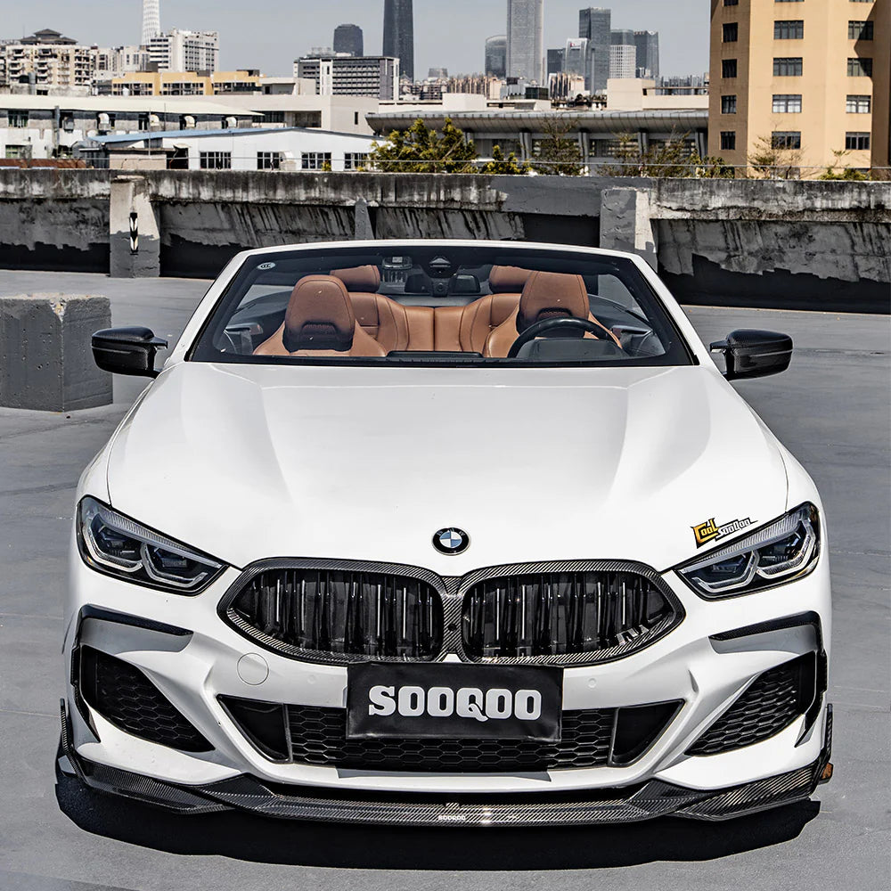 BMW 8 Series G14 / G15 / G16 - SOOQOO Prepreg Carbon Fiber Front Bumper Insert