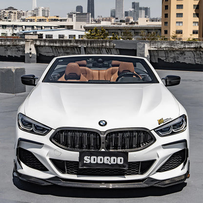 BMW 8 Series G14 / G15 / G16 - SOOQOO Prepreg Carbon Fiber Front Bumper Insert