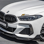 BMW 8 Series G14 / G15 / G16 - SOOQOO Prepreg Carbon Fiber Front Bumper Insert