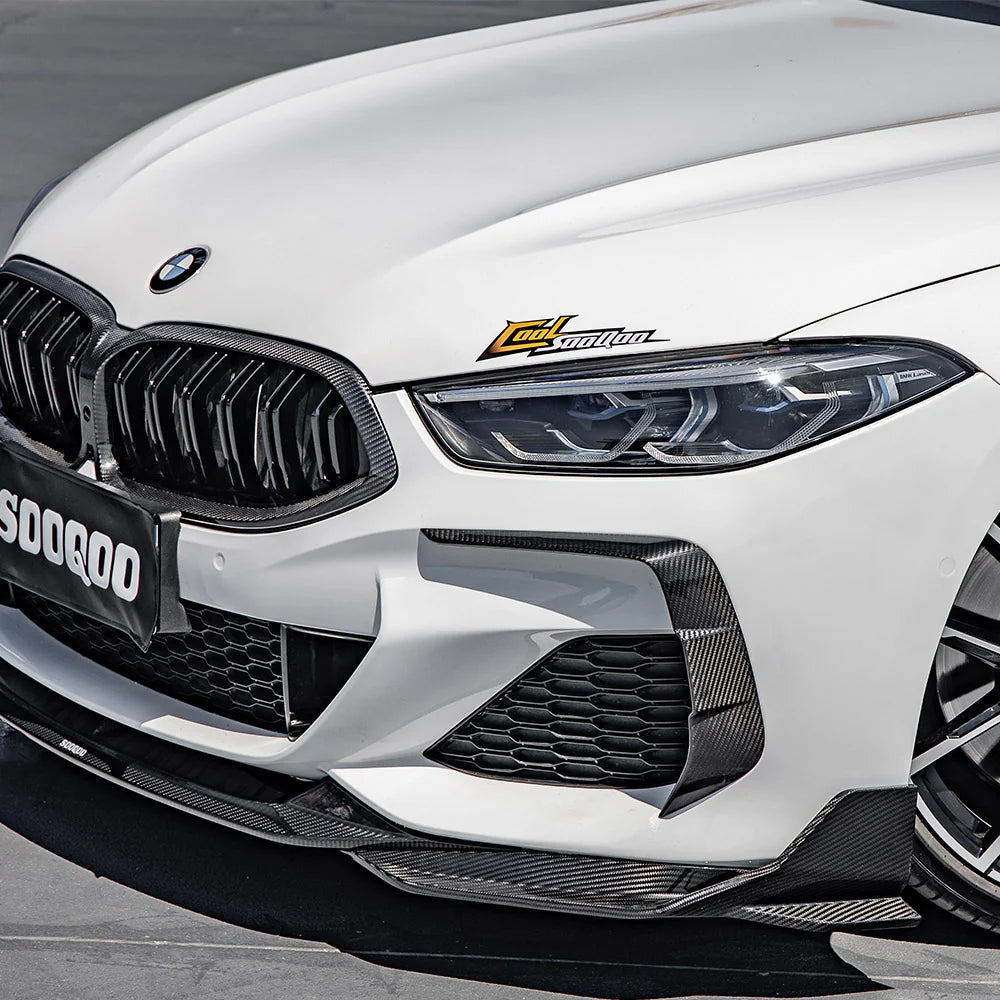 BMW 8 Series G14 / G15 / G16 - SOOQOO Prepreg Carbon Fiber Front Bumper Insert