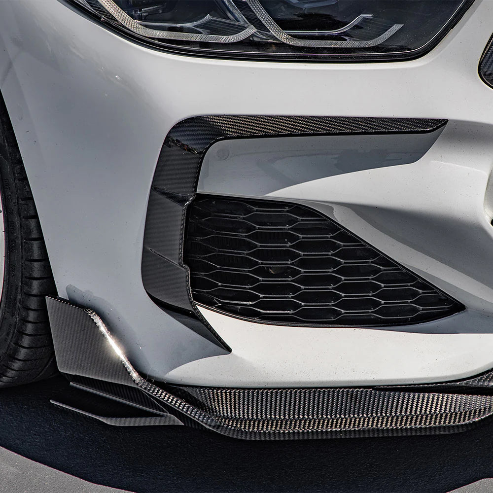 BMW 8 Series G14 / G15 / G16 - SOOQOO Prepreg Carbon Fiber Front Bumper Insert