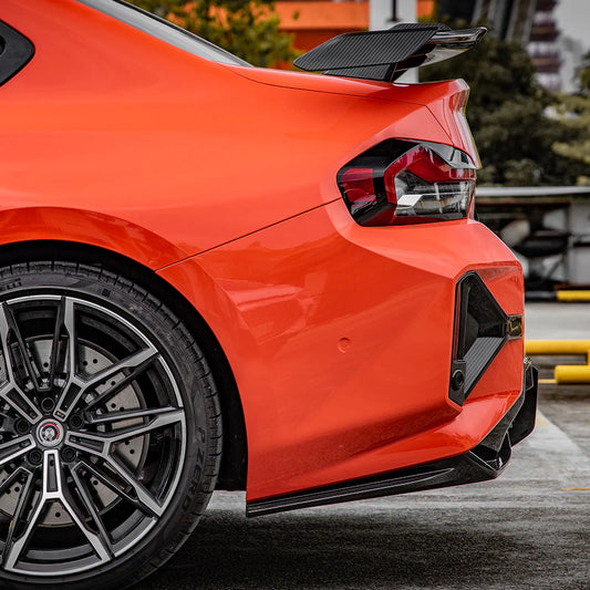 BMW M2 G87 - SOOQOO Prepreg Carbon Fiber Rear Bumper Inserts
