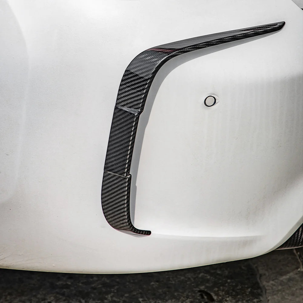 BMW M2 F87 - SOOQOO Prepreg Carbon Fiber Rear Bumper Inserts