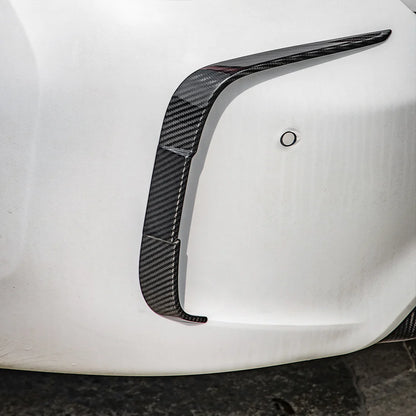 BMW M2 F87 - SOOQOO Prepreg Carbon Fiber Rear Bumper Inserts