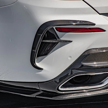 BMW 8 Series G14 / G15 / G16 - SOOQOO Prepreg Carbon Fiber Rear Bumper Insert