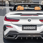 BMW 8 Series G14 / G15 / G16 - SOOQOO Prepreg Carbon Fiber Rear Bumper Insert