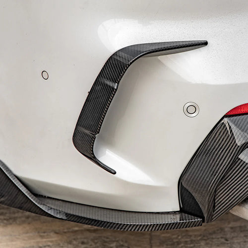 BMW 4 Series G22/G23 - SOOQOO Prepreg Carbon Fiber Rear Bumper Insert
