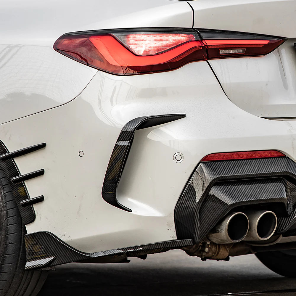 BMW 4 Series G22/G23 - SOOQOO Prepreg Carbon Fiber Rear Bumper Insert