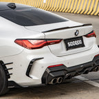 BMW 4 Series G22/G23 - SOOQOO Prepreg Carbon Fiber Rear Bumper Insert