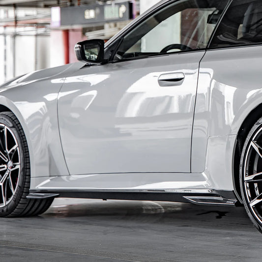 BMW G87 M2 Carbon Fiber Side Skirt Extensions