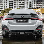 BMW G26 4 Series – SOOQOO Prepreg Carbon Fiber Single Tip Rear Diffuser