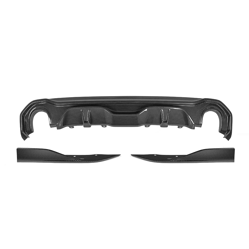 BMW G26 4 Series – SOOQOO Prepreg Carbon Fiber Single Tip Rear Diffuser